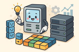 Dell PowerFlex 5.0 Blog Header Image of illustrated computer pointing at computer components