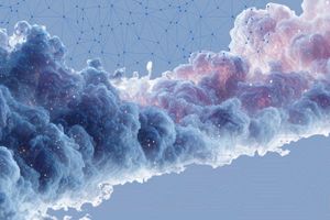 stylized cloud with digital elements to represent neocloud