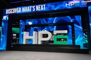 Photo of HPE Discover 2026 event signage