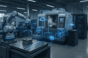 Manufacturing robotics in connection with data tracking 