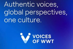 Authentic voices, global perspectives, one culture; Voices of WWT logo.