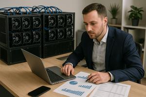 Man working on a computer