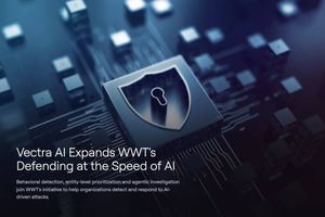 Shield icon on a computer chip surrounded by digital circuitry, representing AI-powered cybersecurity and threat detection.