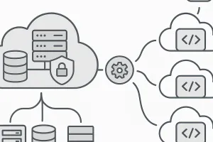 A network diagram illustrating a self-hosted enterprise infrastructure that provisions and governs ephemeral cloud-based coding workspaces, with connection points.