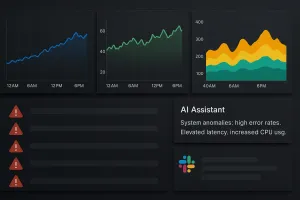 A Grafana Cloud dashboard interface displaying real-time observability data