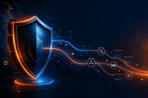 blue and orange shield 