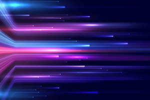 blue backgroud with colorfull lines